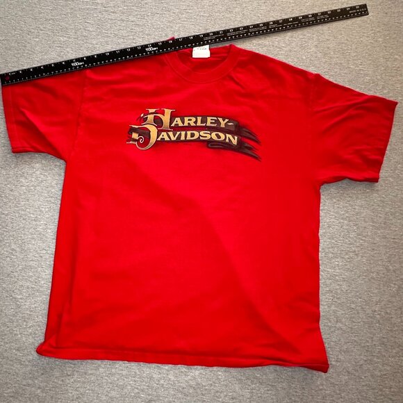 Harley Davidson T Shirt St Paul Minnesota Mens XL Red Crew Neck Short Sleeve - Picture 2 of 4